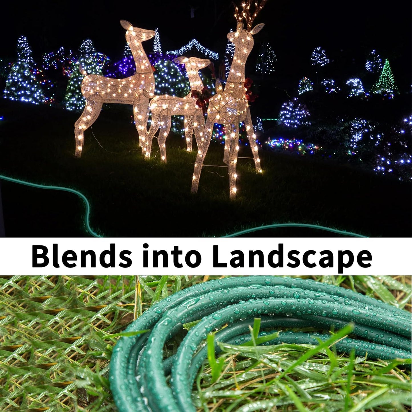 100Ft 3 Prong Heavy Duty Waterproof Outdoor Extension Cord, 16/3, 10A 1250W 16AWG Flexible Cold-Resistant Cord, Ideal for Outdoor Use, ETL Certified