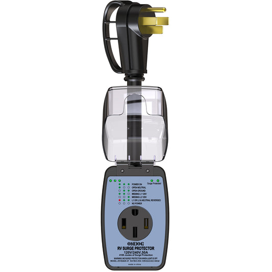ONDOG RV50A05-1F RV Smart Surge Protector 50Amp 125V with Circuit Analyzer.
