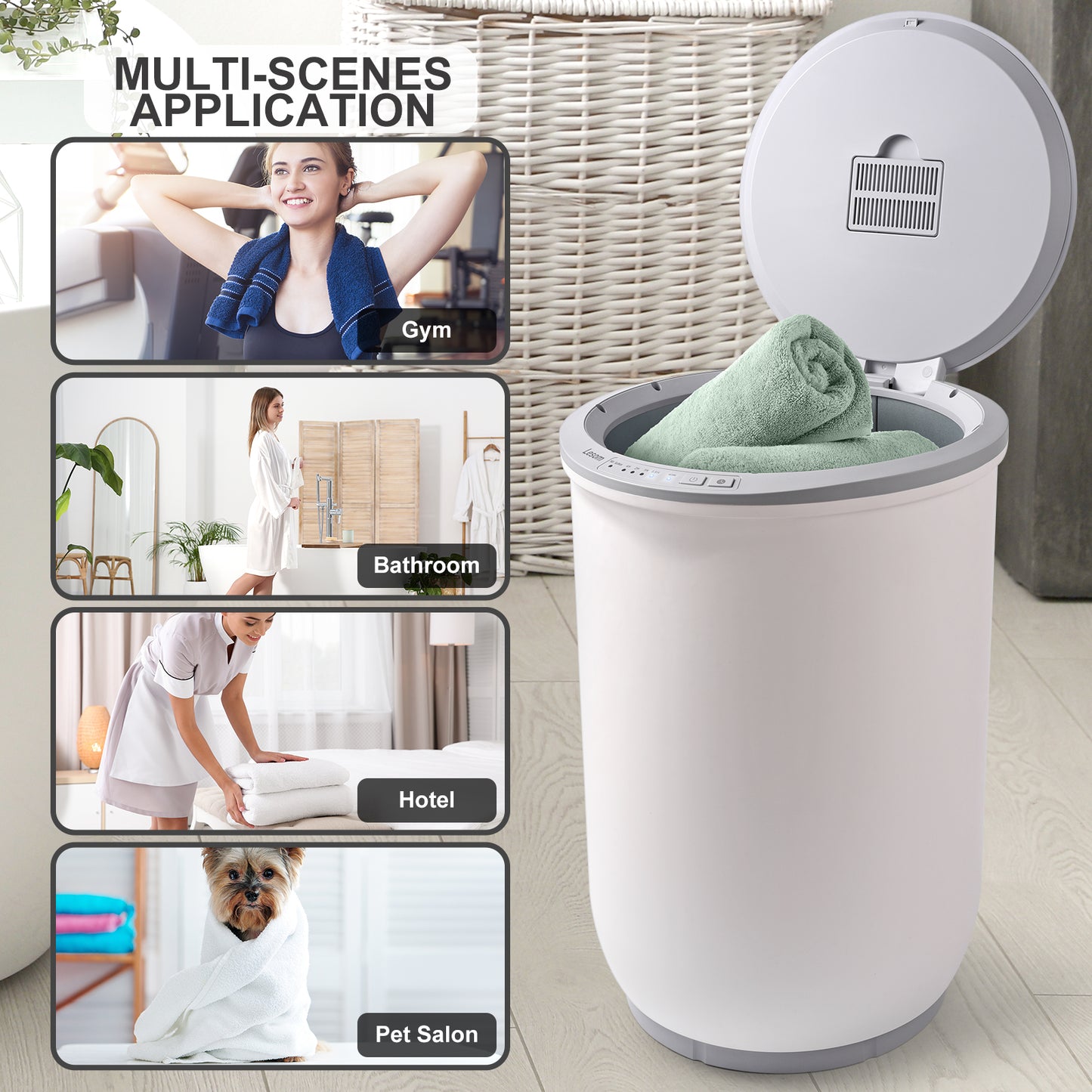 20L Towel Warmer Bucket - 450W Fast Heating with Timer, One-Touch Operation, Ideal for Bathroom & Home Use