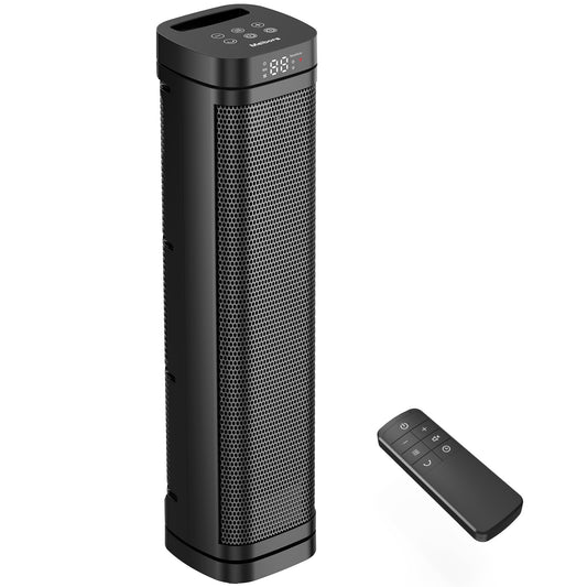 Fast Heating Ceramic Space Heater for Home Office, 3 Heat Levels, Remote, Safe & Portable, Electric Heater for Home and Office, ETL