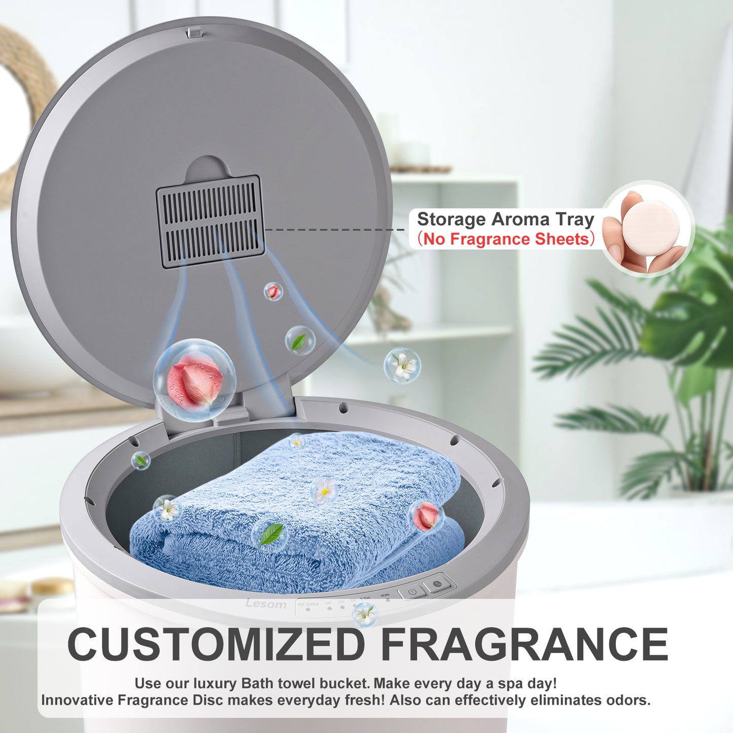 20L Towel Warmer Bucket - 450W Fast Heating with Timer, One-Touch Operation, Ideal for Bathroom & Home Use