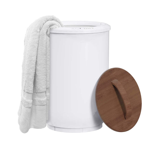 Large Towel Warmer for Bathroom - Heated Towel Warmers Bucket, Wooden Lid, Auto Shut Off, Fits Up to Two 40"X70" Oversized Towels, Best Ideals